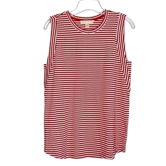 NEW Michael Kors Red Stripes Top Tank US M - Picture 1 of 5
